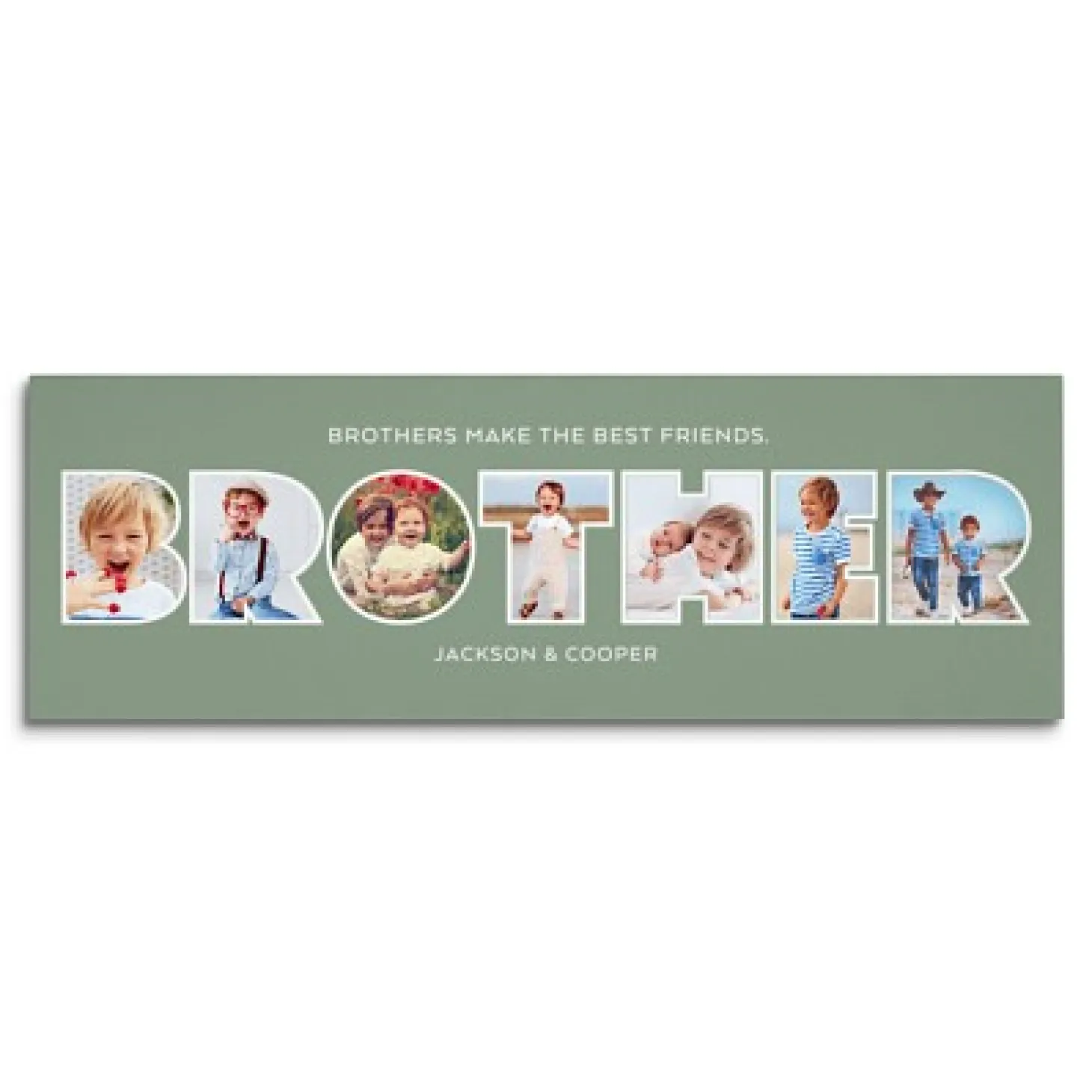 Brother/Sister Typography Photo Canvas