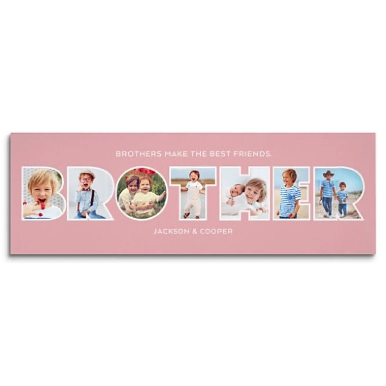 Brother/Sister Typography Photo Canvas