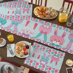 Bunnies Gather Here Table Runner & Placemats