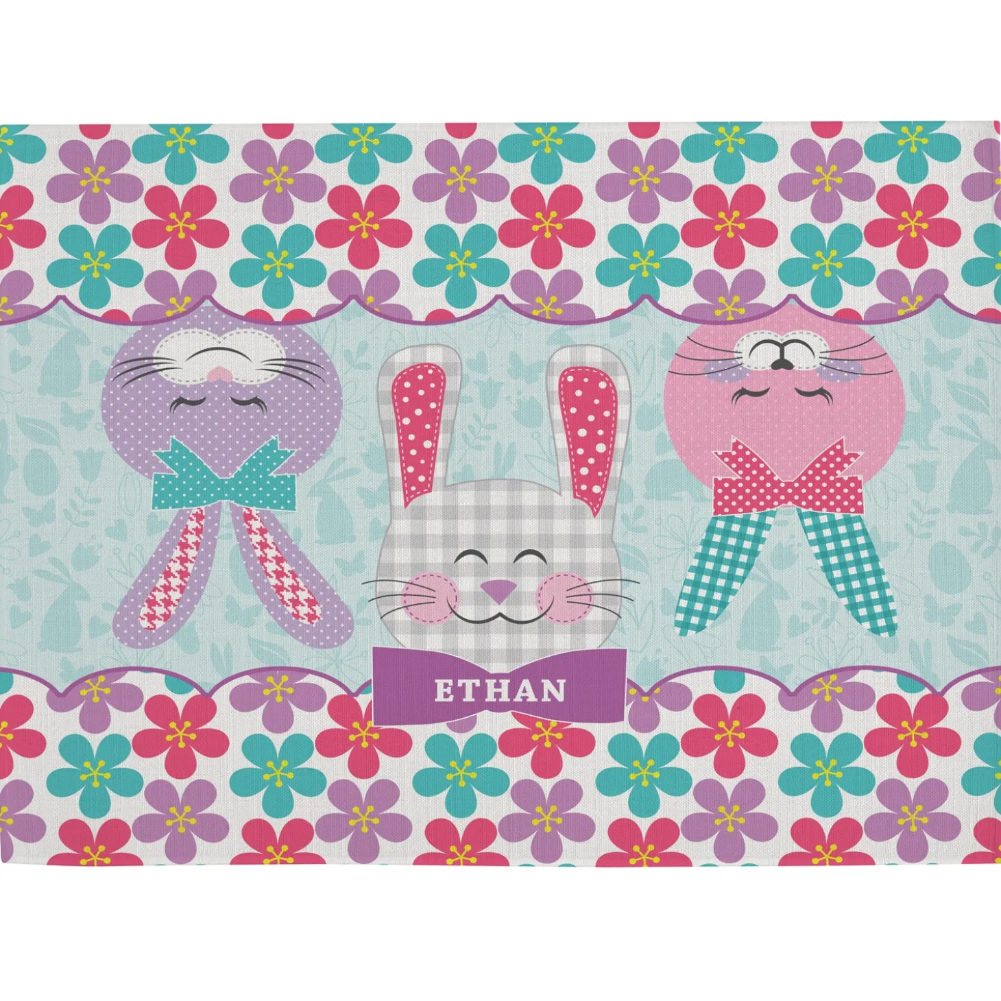 Bunnies Gather Here Table Runner & Placemats