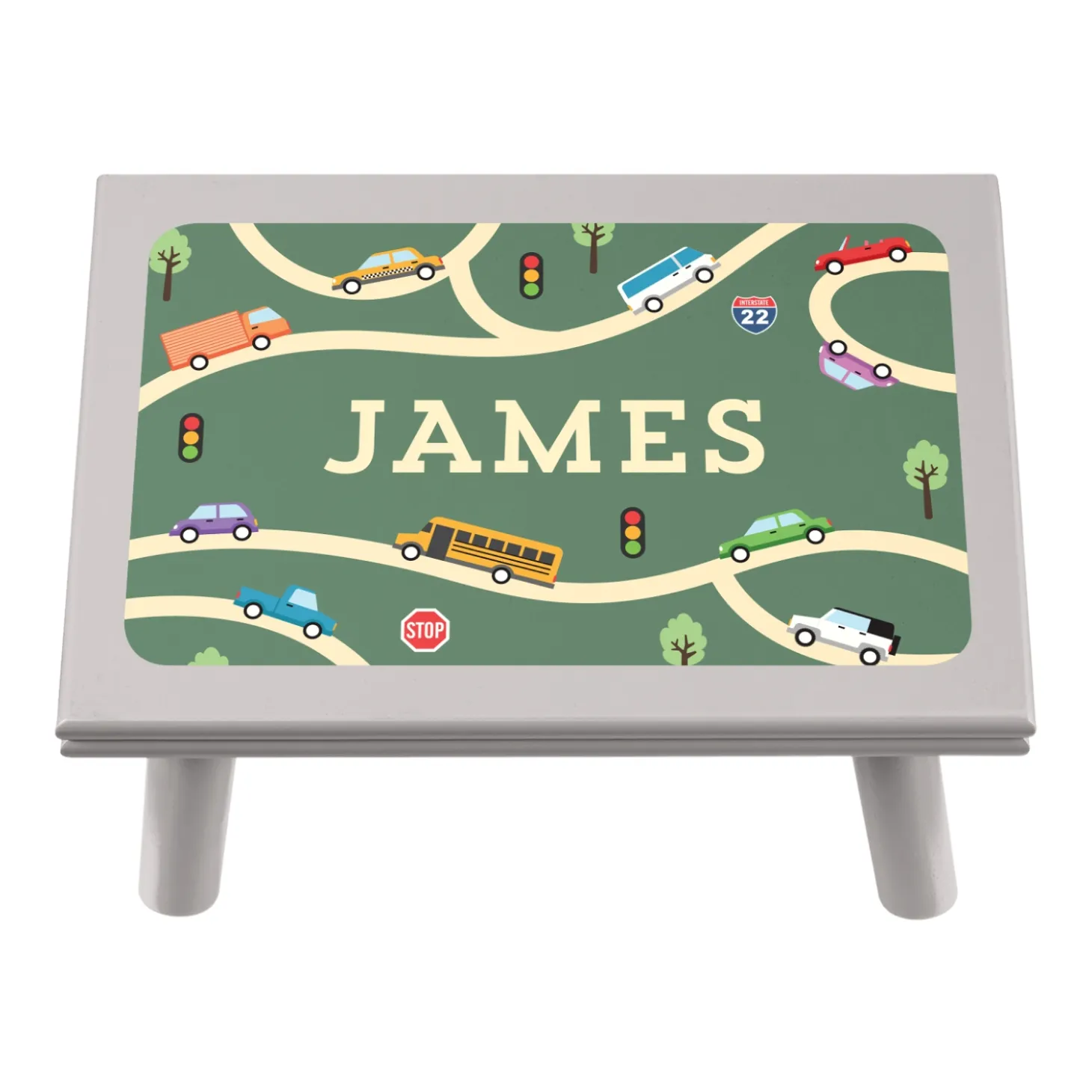 Car Collage Name Step Stool