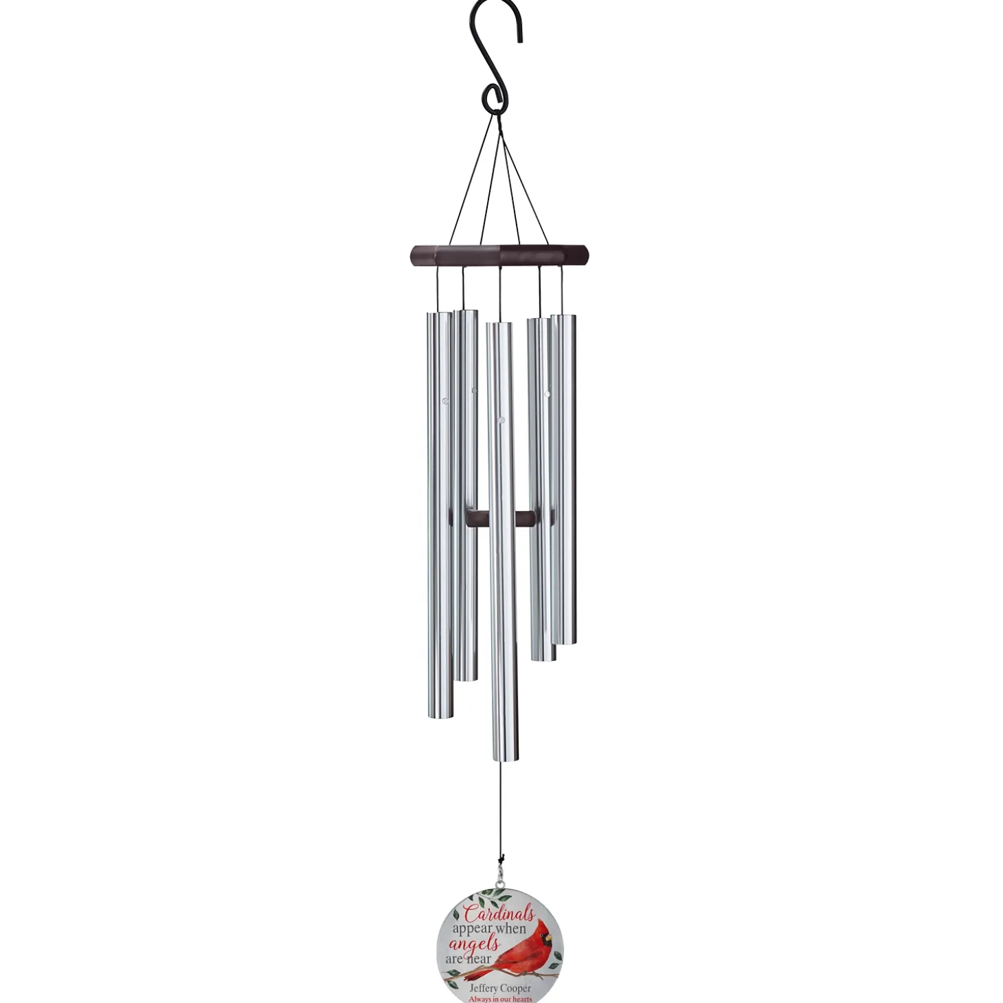 Cardinals Appear When Angels Are Near Memorial 30 inch Wind Chime