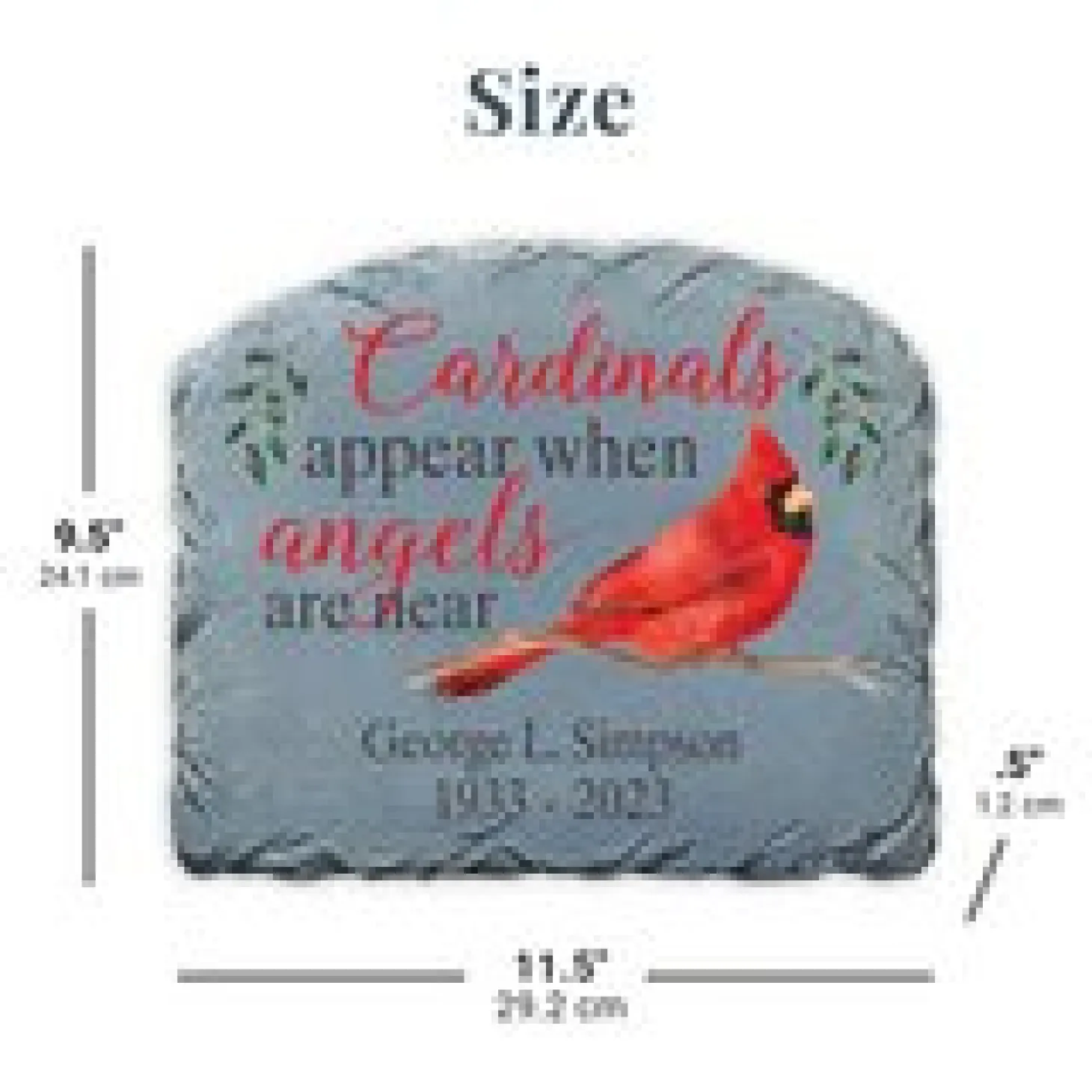 Cardinals Appear When Angels Are Near Memorial Stone