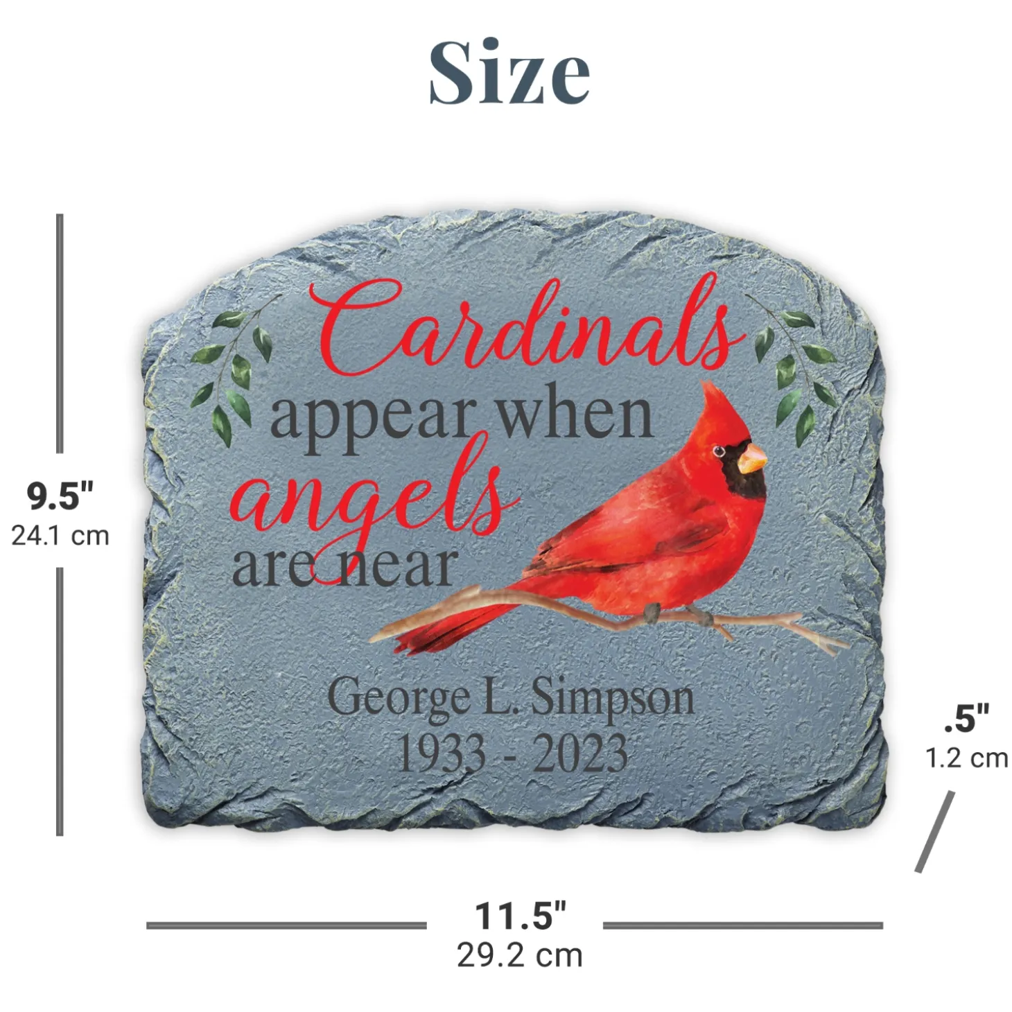 Cardinals Appear When Angels Are Near Memorial Stone