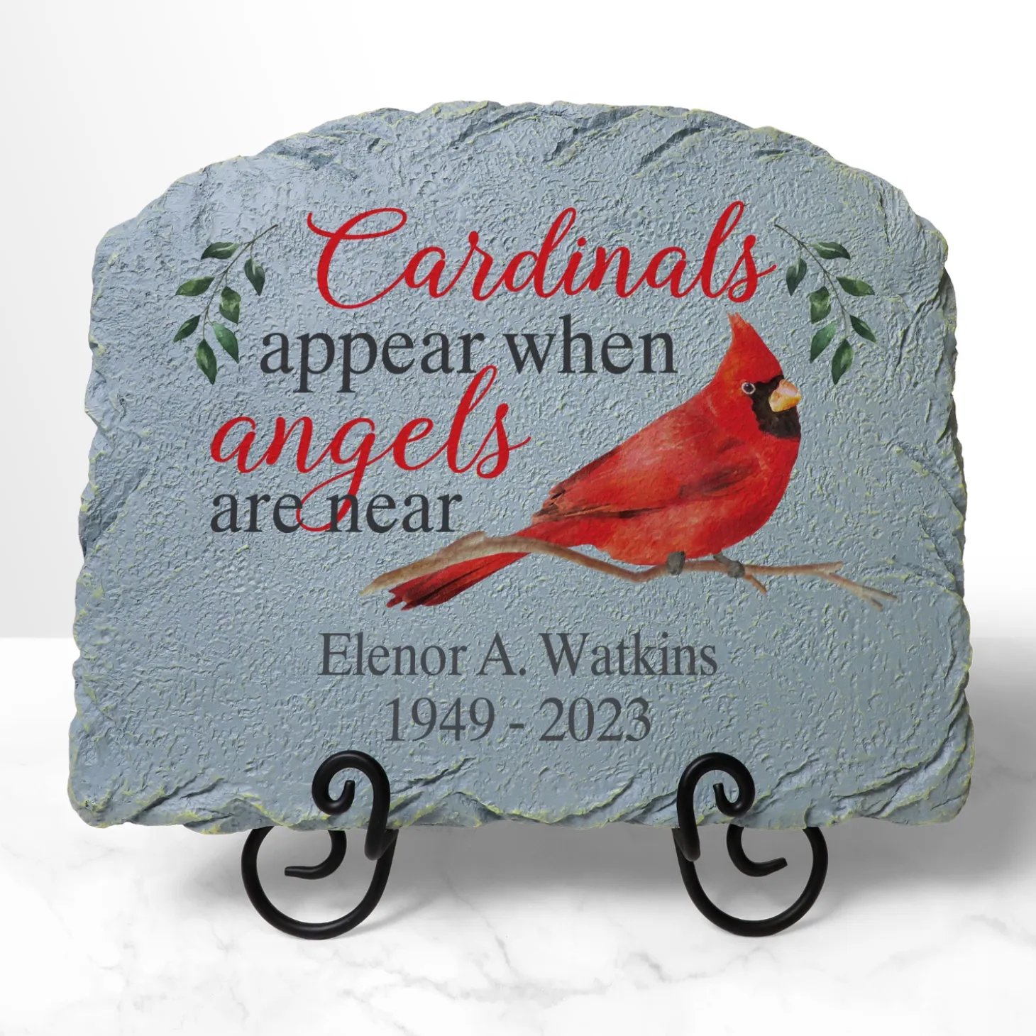Cardinals Appear When Angels Are Near Memorial Stone