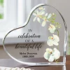 Celebration of Life Acrylic Heart