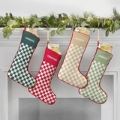 Checkered Holiday Stocking