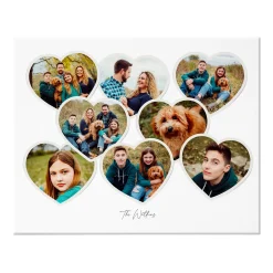 Cherished Hearts Photo Collage Canvas