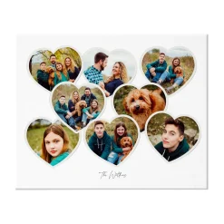 Cherished Hearts Photo Collage Canvas