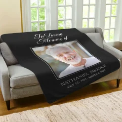 Cherished Memories Memorial Photo Plush Blanket