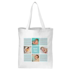 Chevron Photo Message Tote Bag