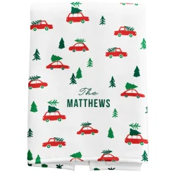 Christmas Cars Kitchen Towel