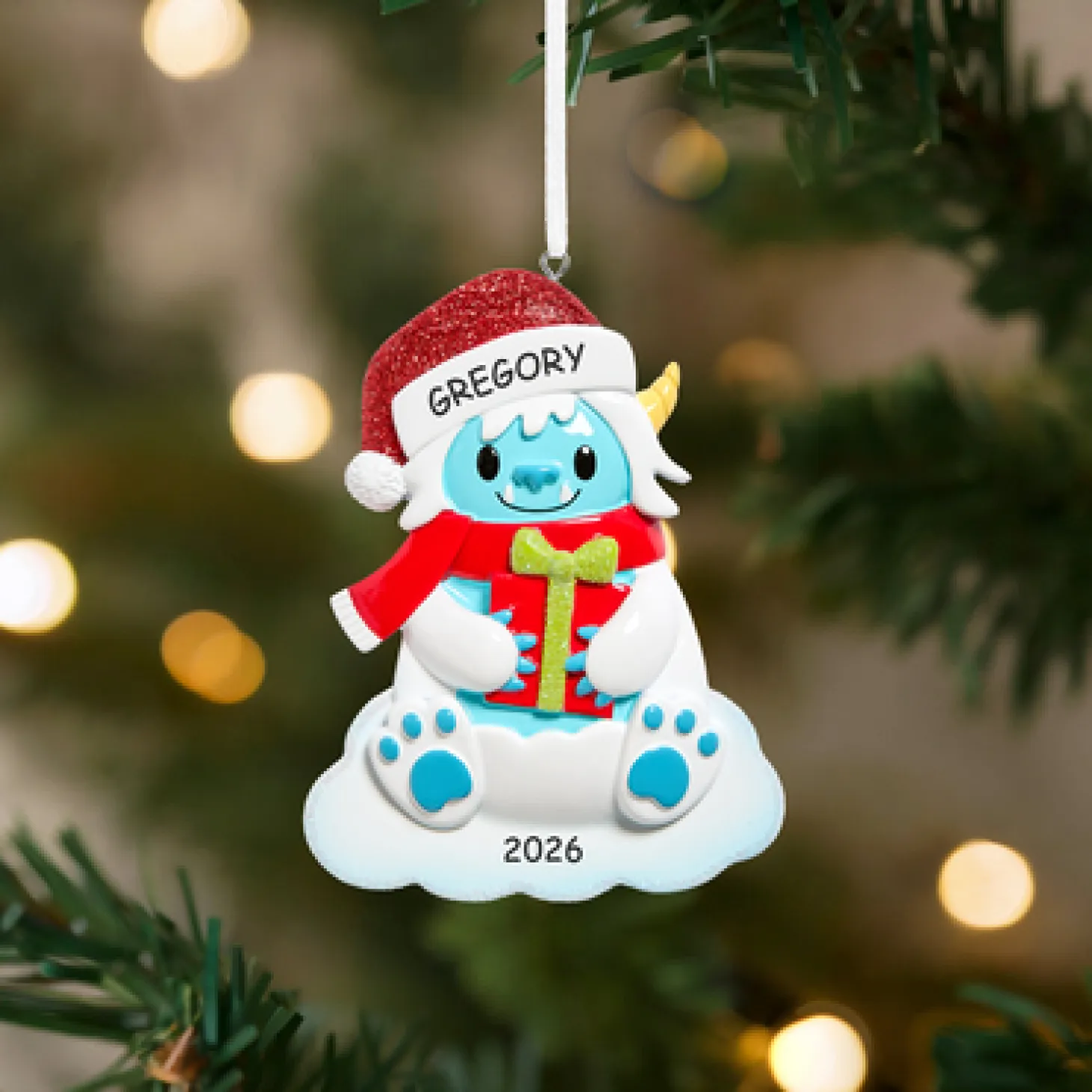 Christmas Yeti Ornament