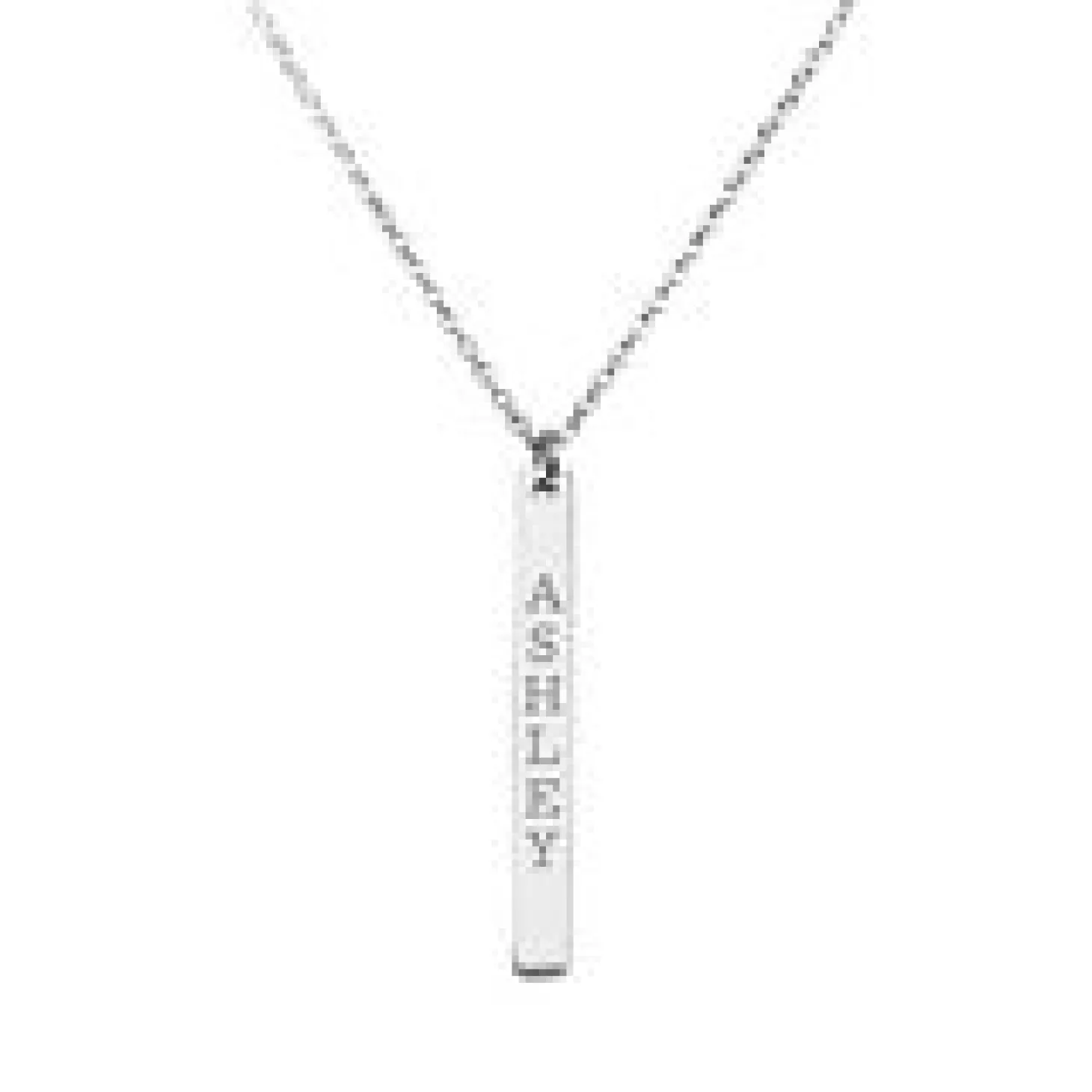 Classic Name Vertical Bar Necklace