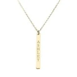 Classic Name Vertical Bar Necklace