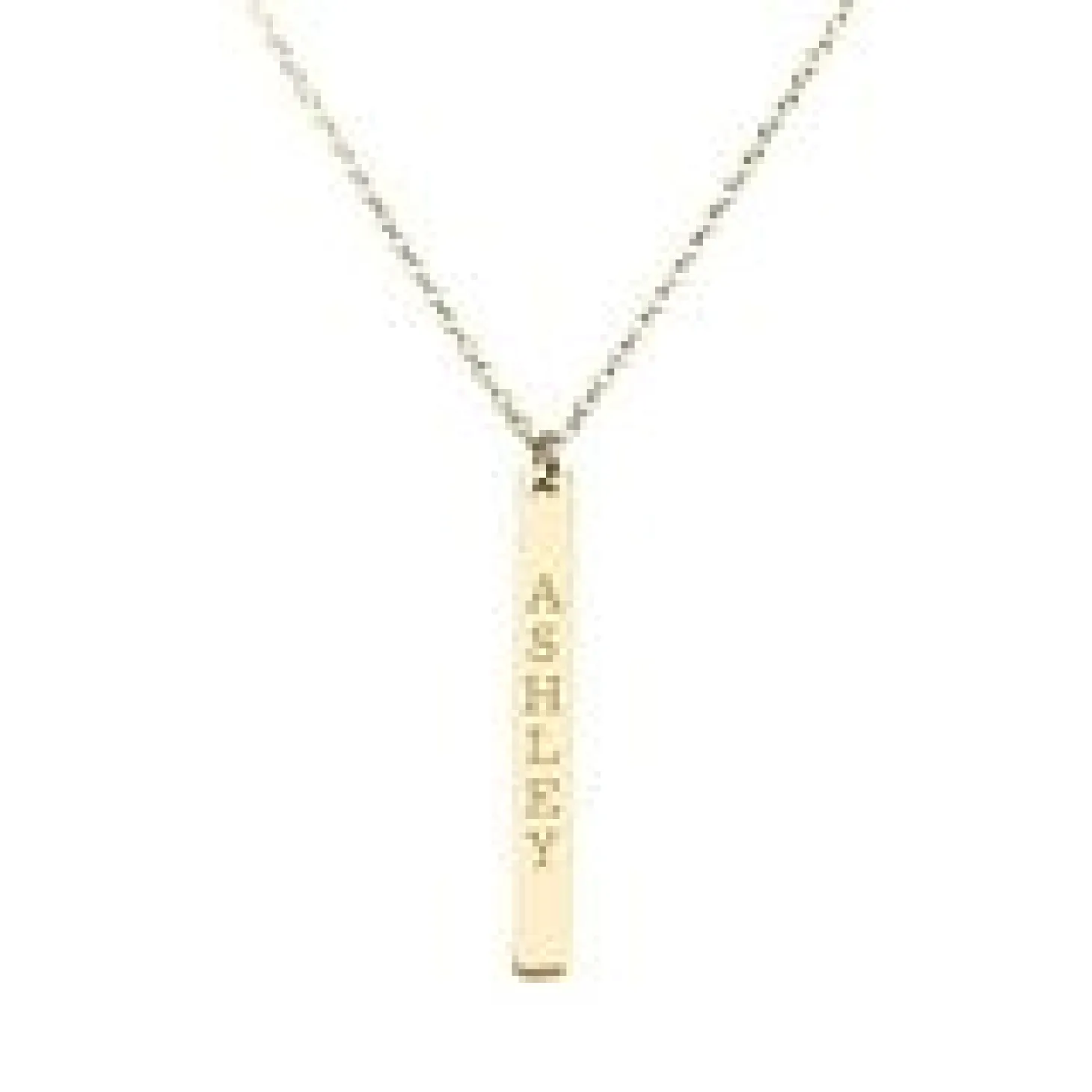 Classic Name Vertical Bar Necklace
