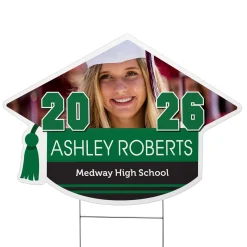 Class Pride! Graduation Cap Photo Yard Sign