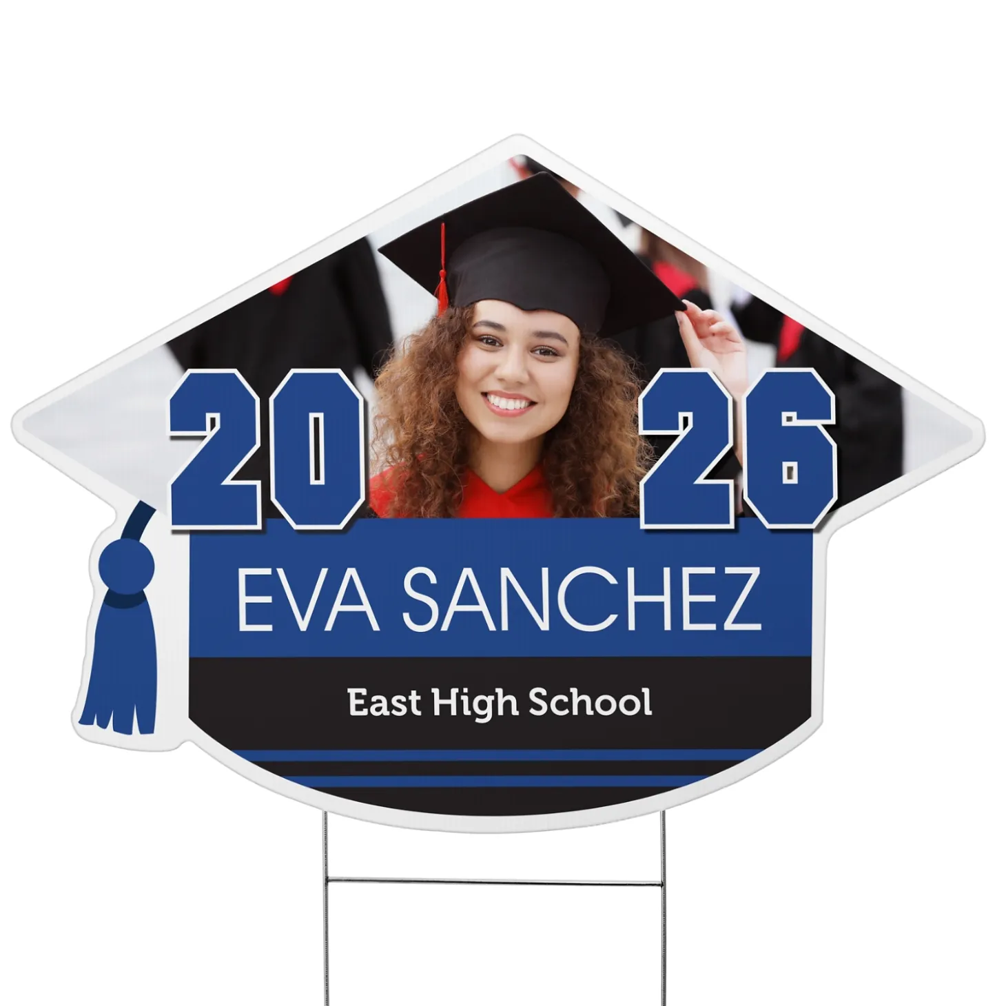 Class Pride! Graduation Cap Photo Yard Sign