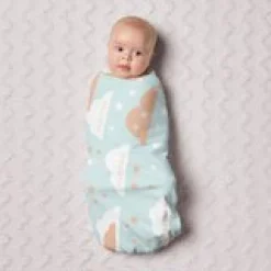 Clouds and Stars Baby Swaddle Blanket