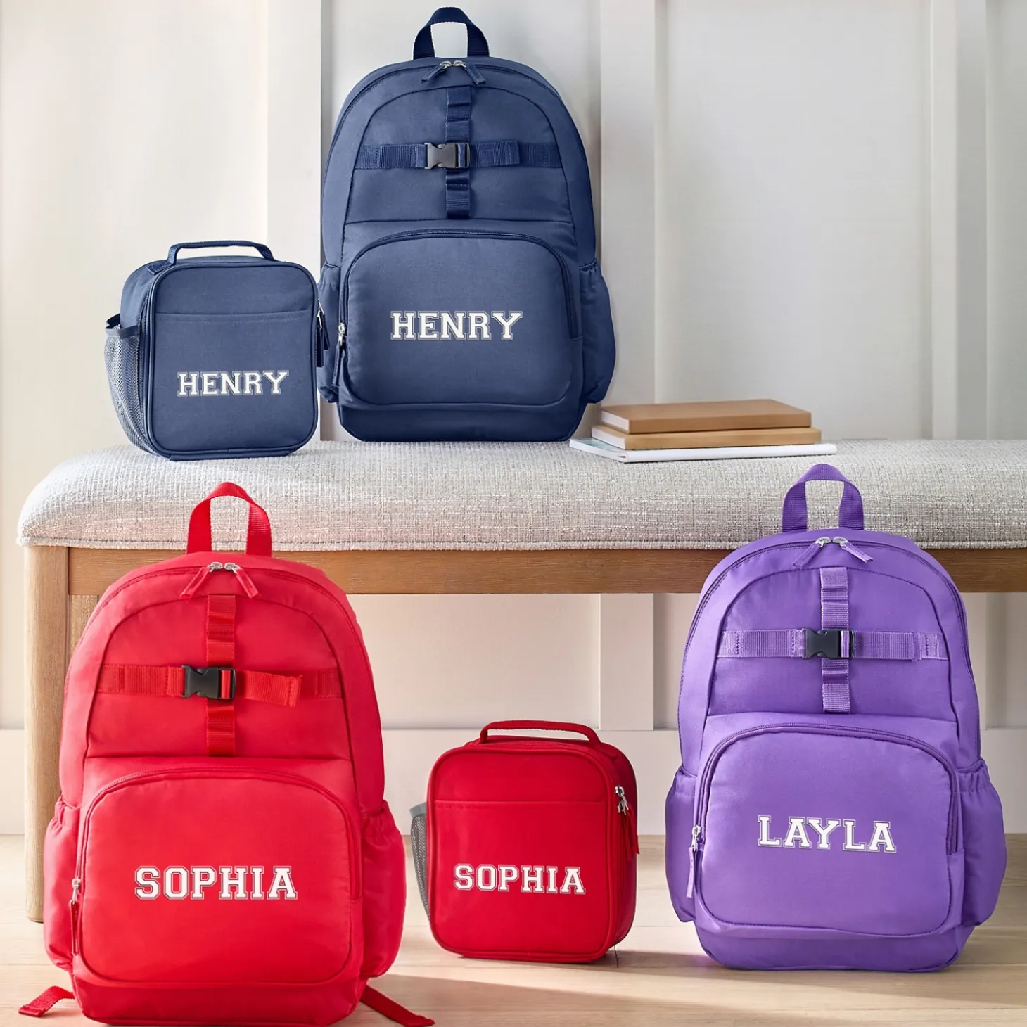 Collegiate Style Name Backpack Collection