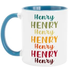 Colorful Cascading Name Mug