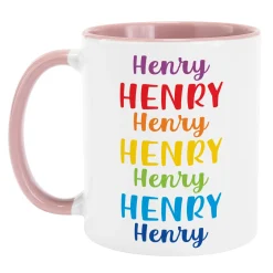 Colorful Cascading Name Mug