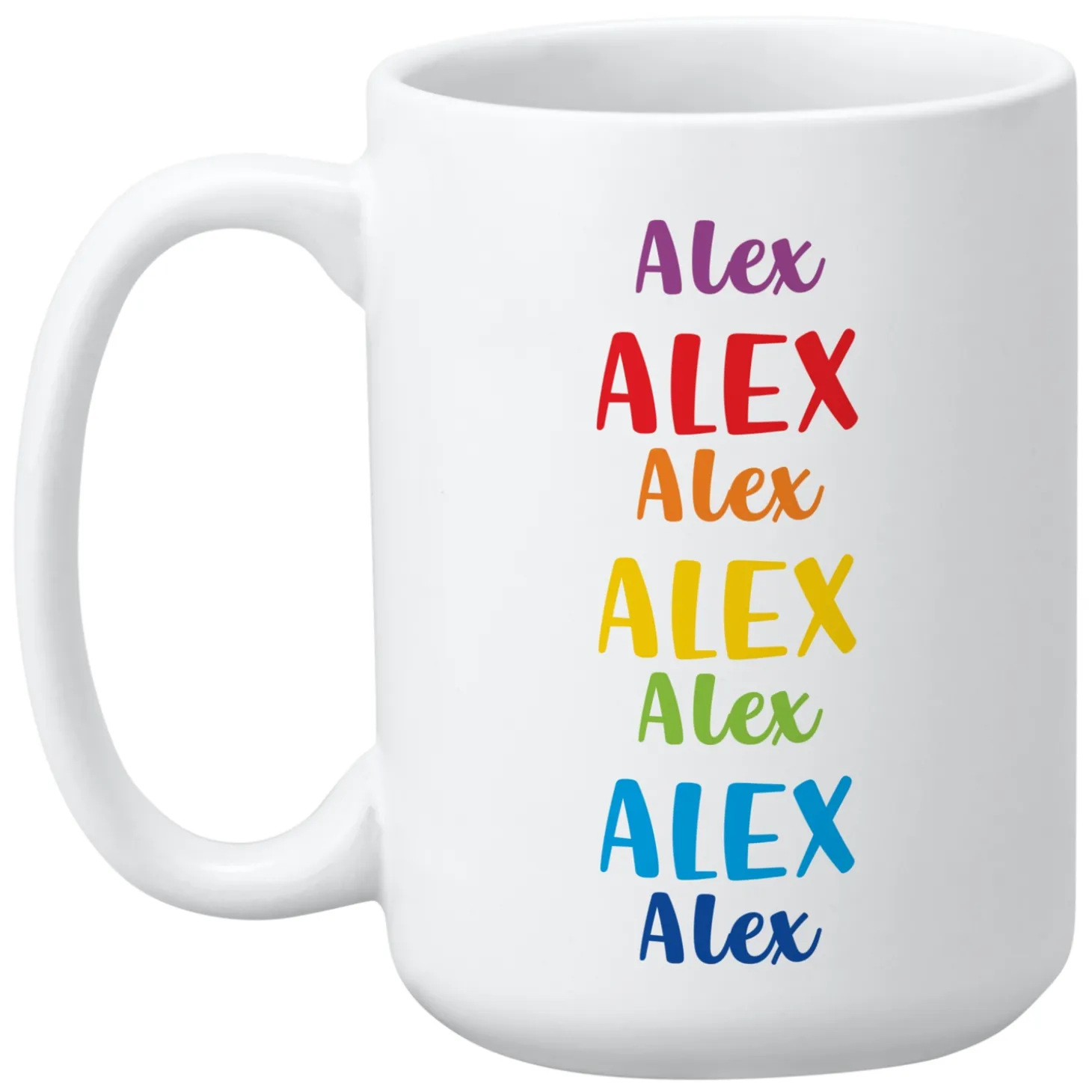 Colorful Cascading Name Mug