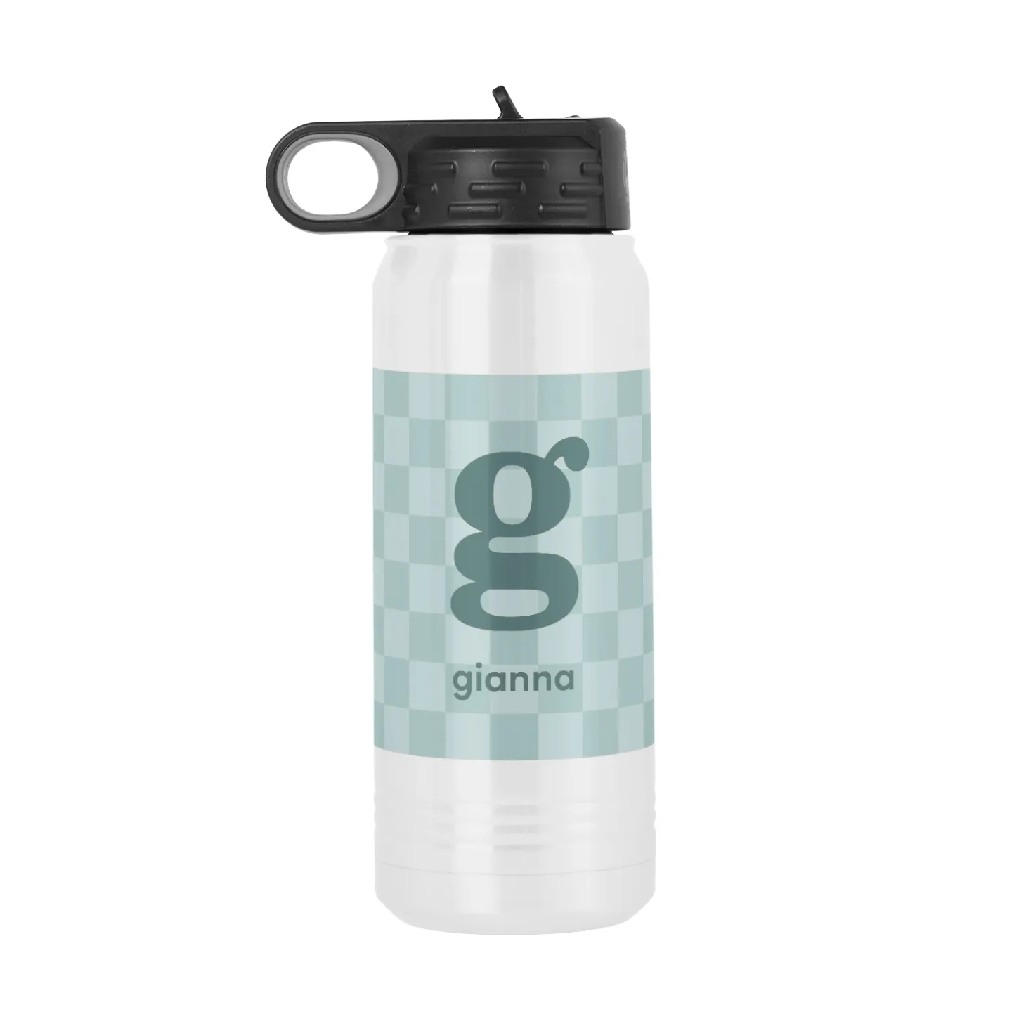 Colorful Checkered Water Bottle