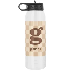 Colorful Checkered Water Bottle