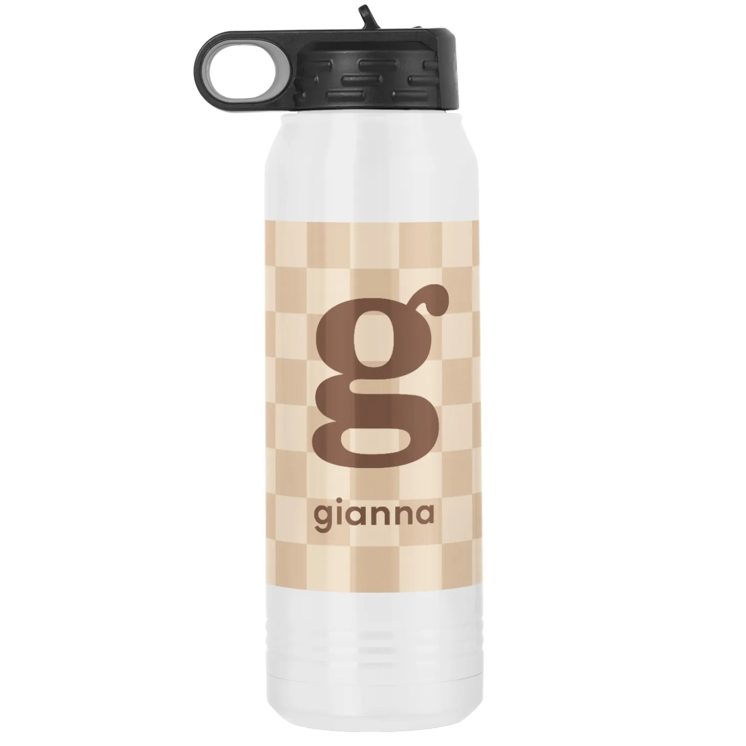 Colorful Checkered Water Bottle