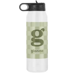 Colorful Checkered Water Bottle