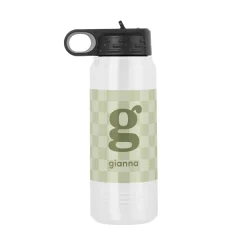 Colorful Checkered Water Bottle
