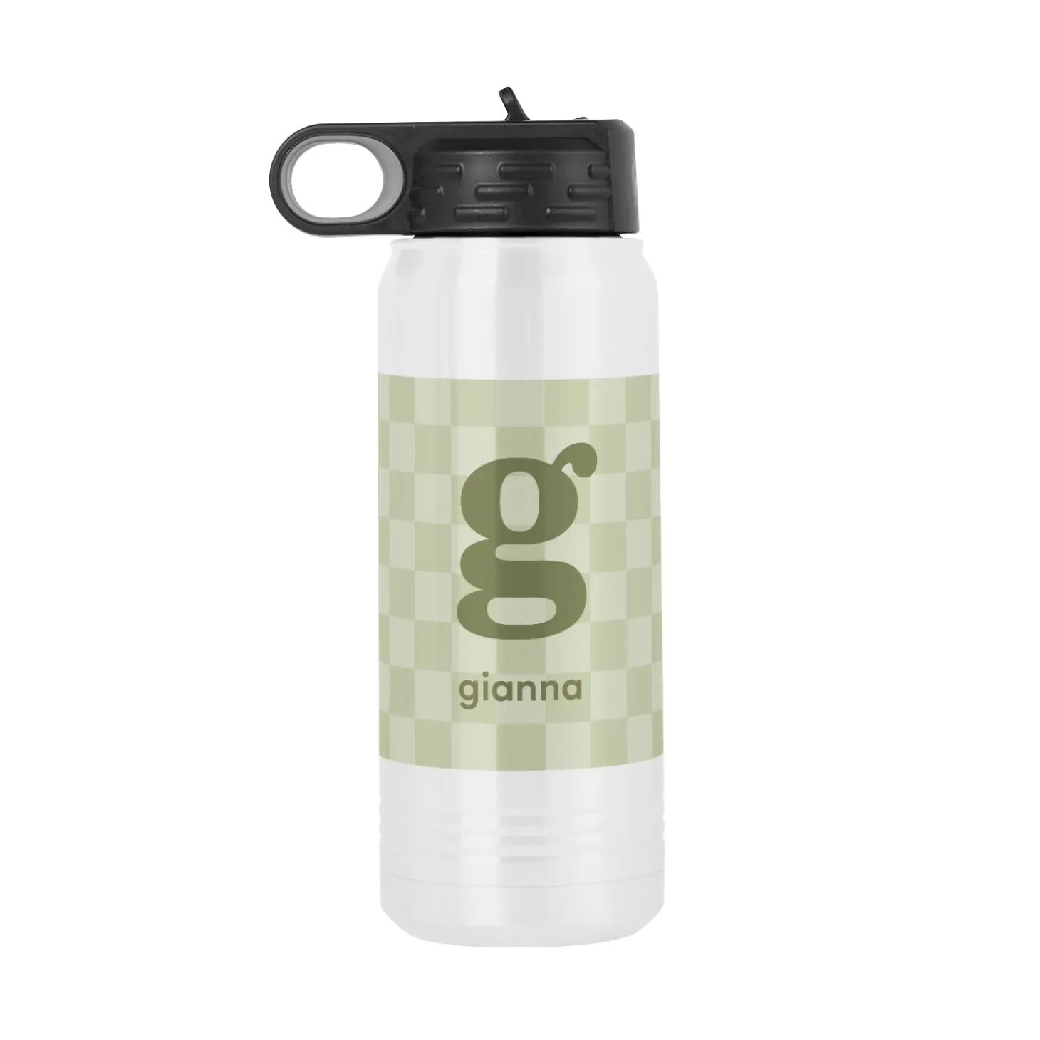 Colorful Checkered Water Bottle