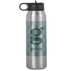 Colorful Checkered Water Bottle