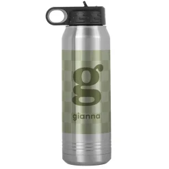 Colorful Checkered Water Bottle