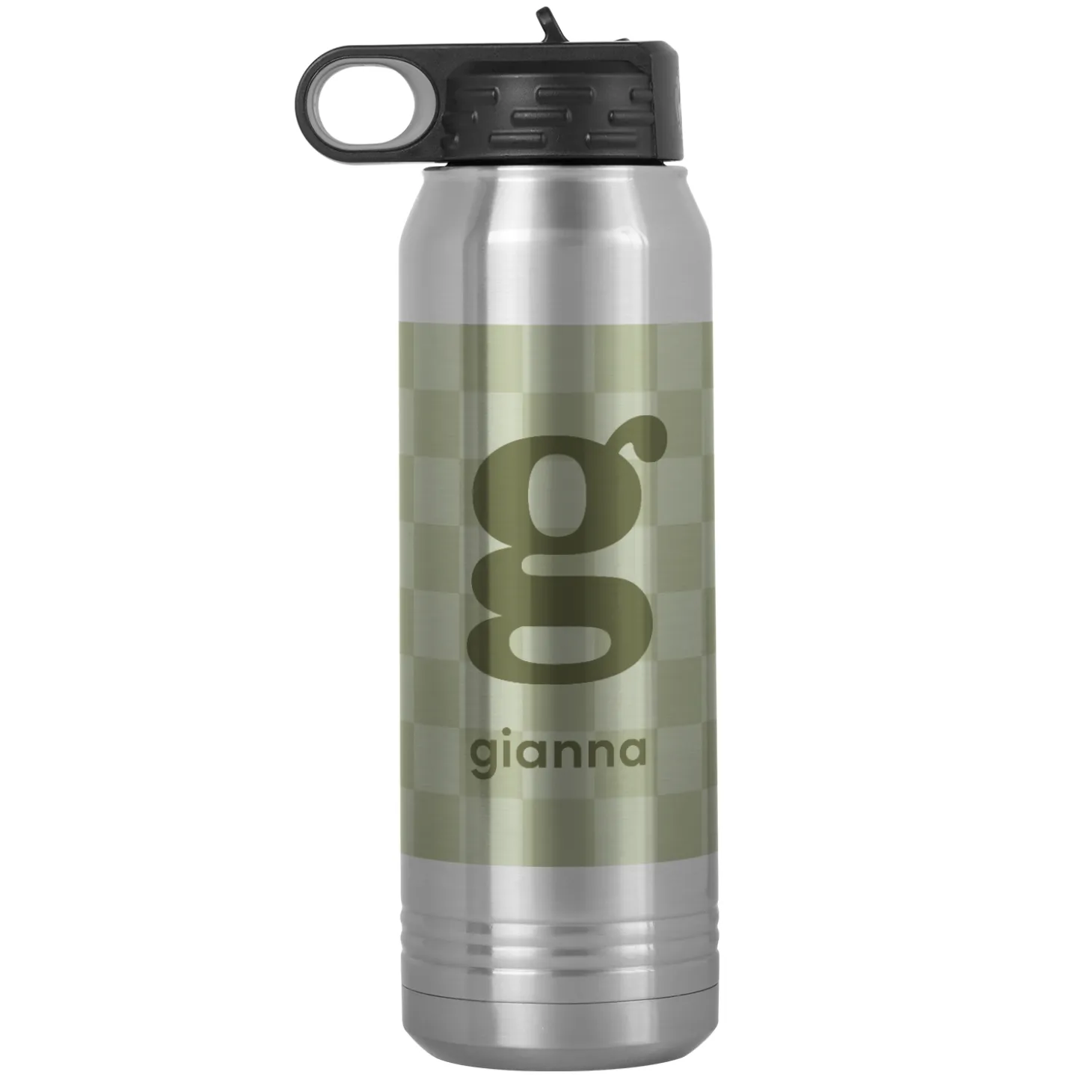 Colorful Checkered Water Bottle