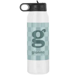 Colorful Checkered Water Bottle