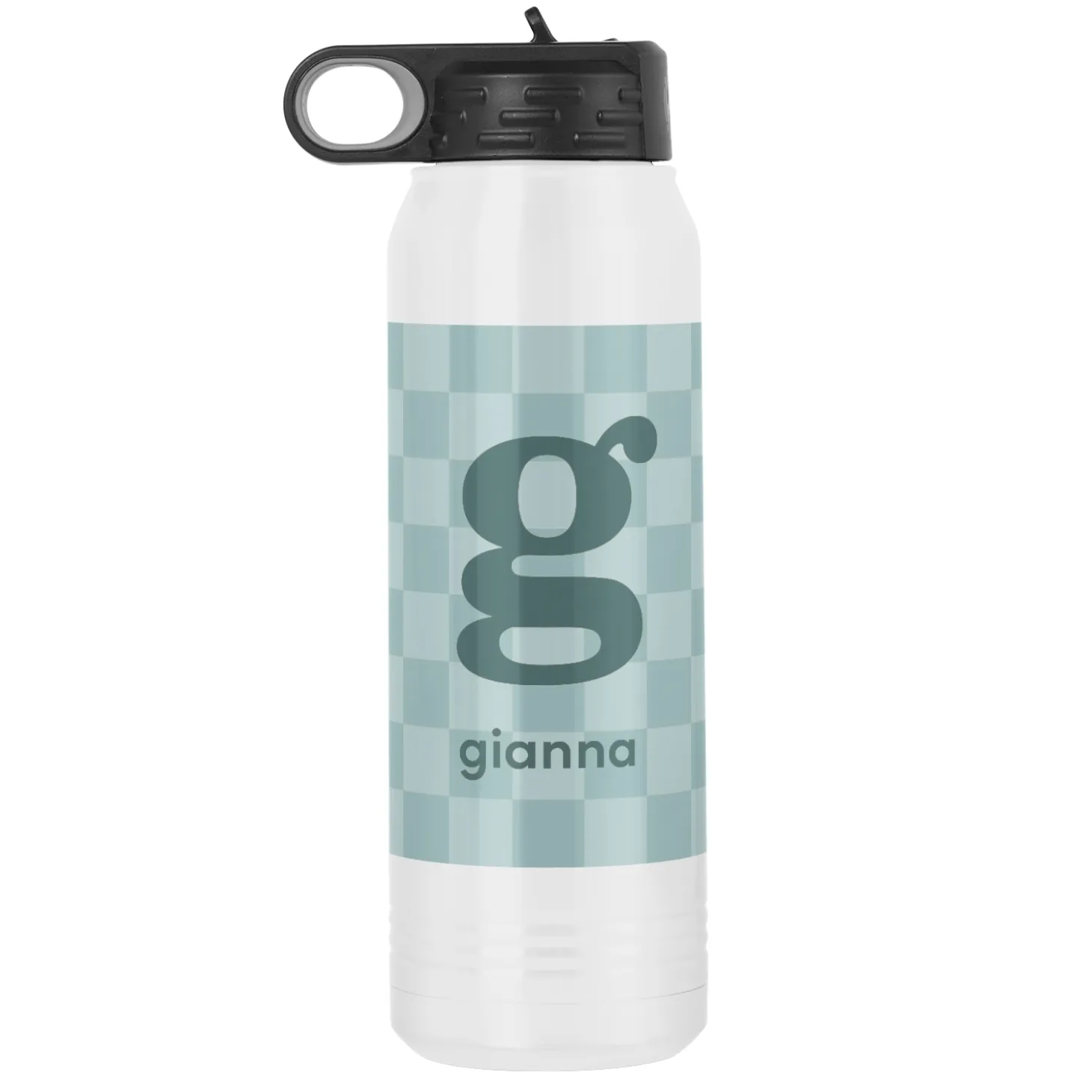 Colorful Checkered Water Bottle