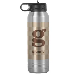 Colorful Checkered Water Bottle