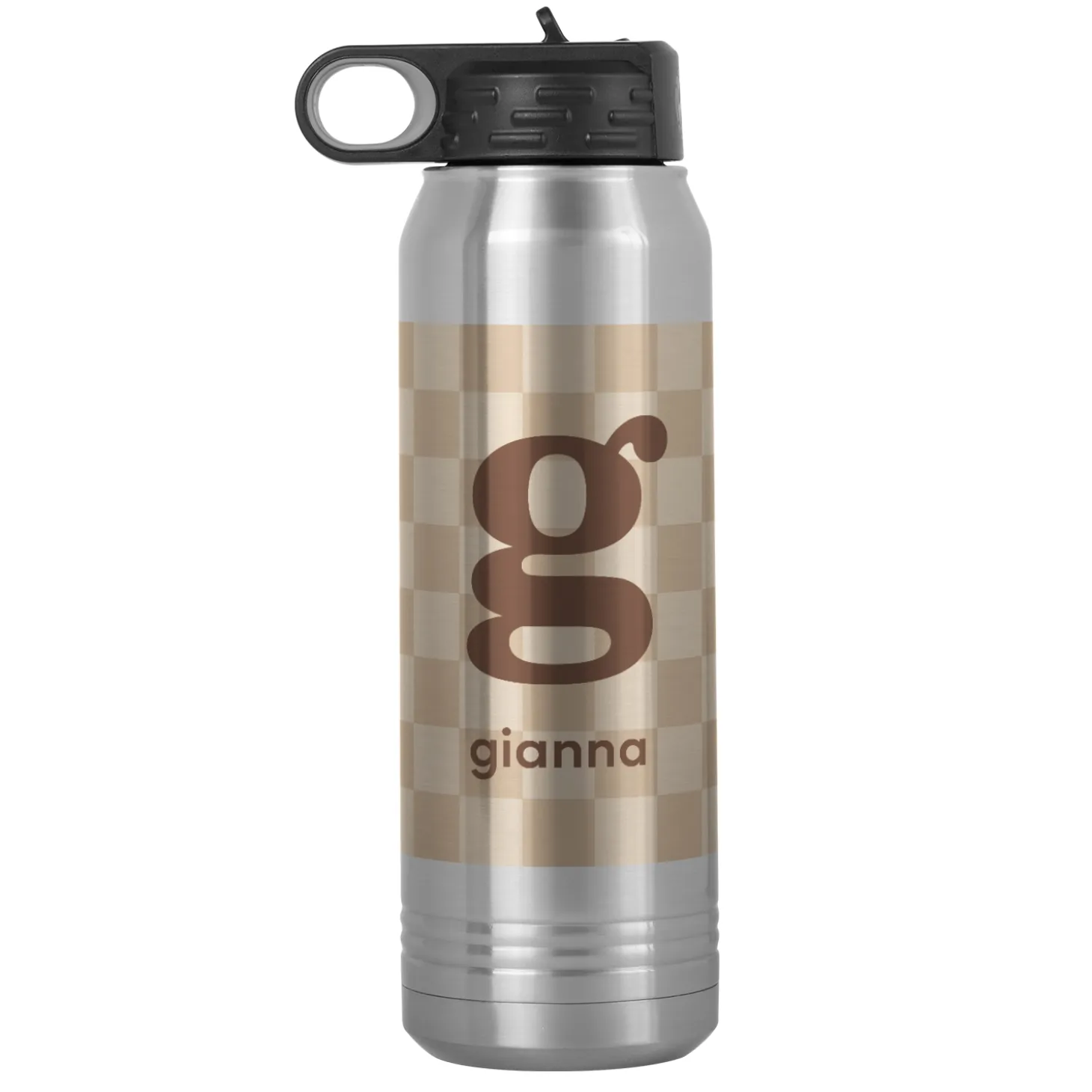 Colorful Checkered Water Bottle