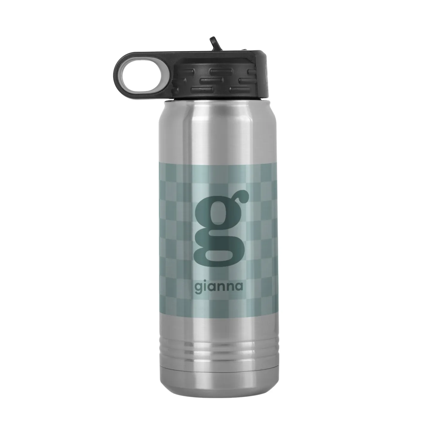 Colorful Checkered Water Bottle