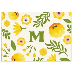 Colorful Floral Blooms Oversized Mat