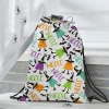 Colorful Ghost Party Allover Print Halloween Drawstring Bag
