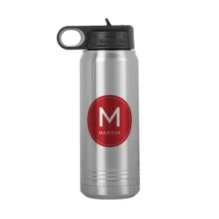 Colorful Initial & Name Water Bottle