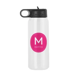 Colorful Initial & Name Water Bottle