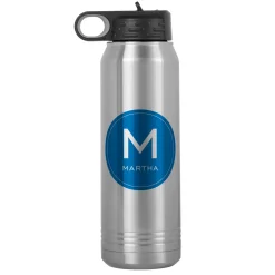 Colorful Initial & Name Water Bottle