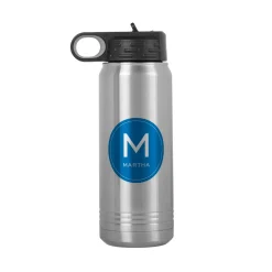 Colorful Initial & Name Water Bottle
