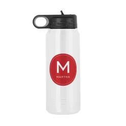 Colorful Initial & Name Water Bottle