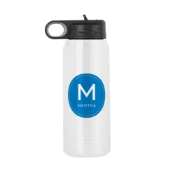 Colorful Initial & Name Water Bottle