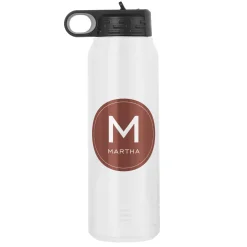 Colorful Initial & Name Water Bottle